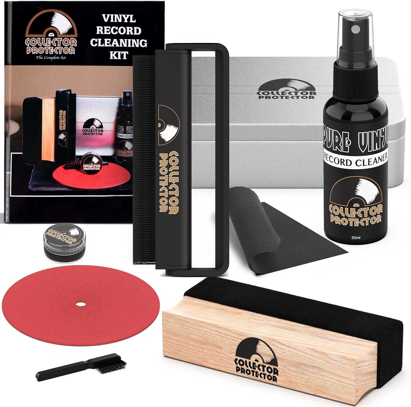 Vinyl Record Cleaning Kit - Complete 7-In-1 Vinyl Record Cleaner Solution Set