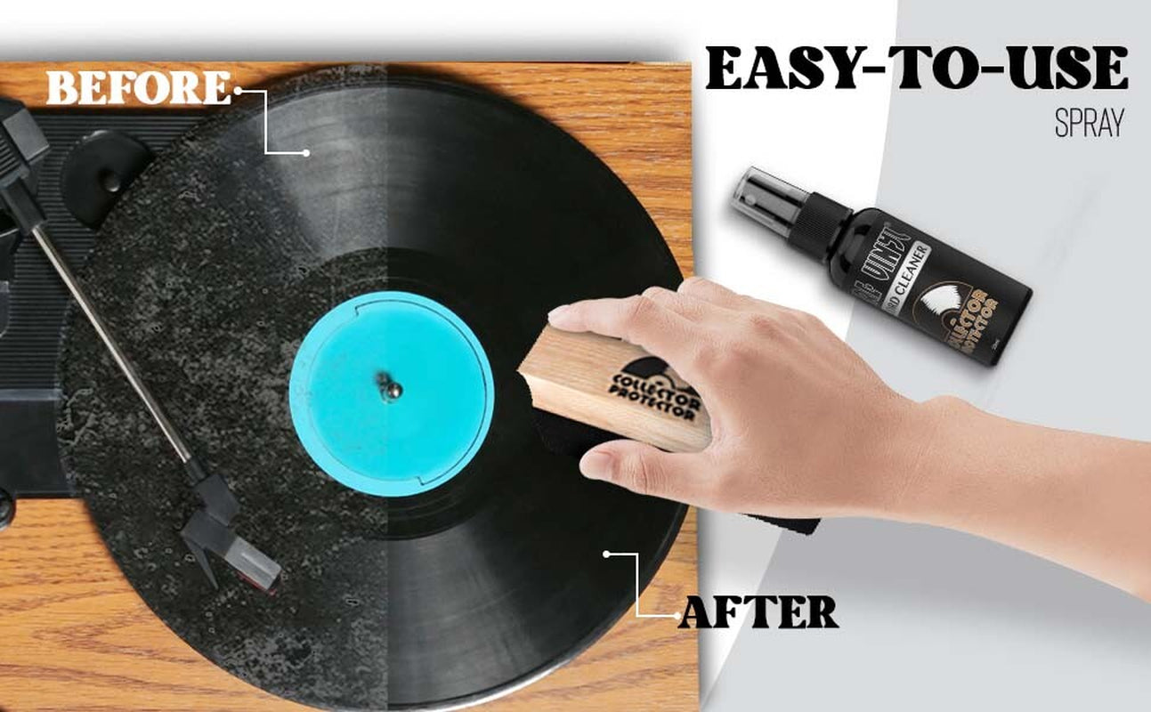 Vinyl Record Cleaning Kit - Complete 7-In-1 Vinyl Record Cleaner Solution Set