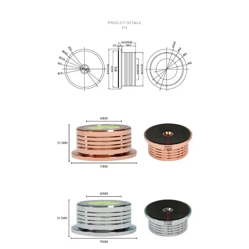 Universal 50/60HZ Vinyl Record Player Disc Turntable Stabilizer with Level Turntable Record Player Stabilizer 7Mm Weight Clamp