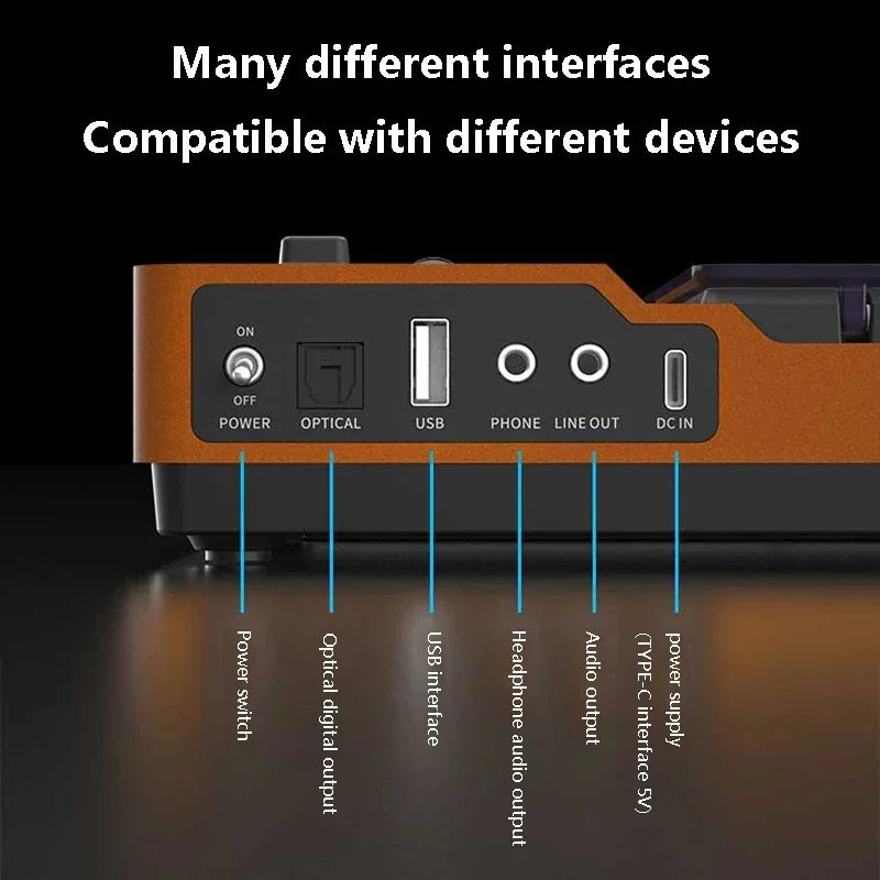 Vintage HIFI CD Player Bluetooth 5.2 High and Bass Adjustable Portable CD Audio Player with Built-In Battery IR Remote Control