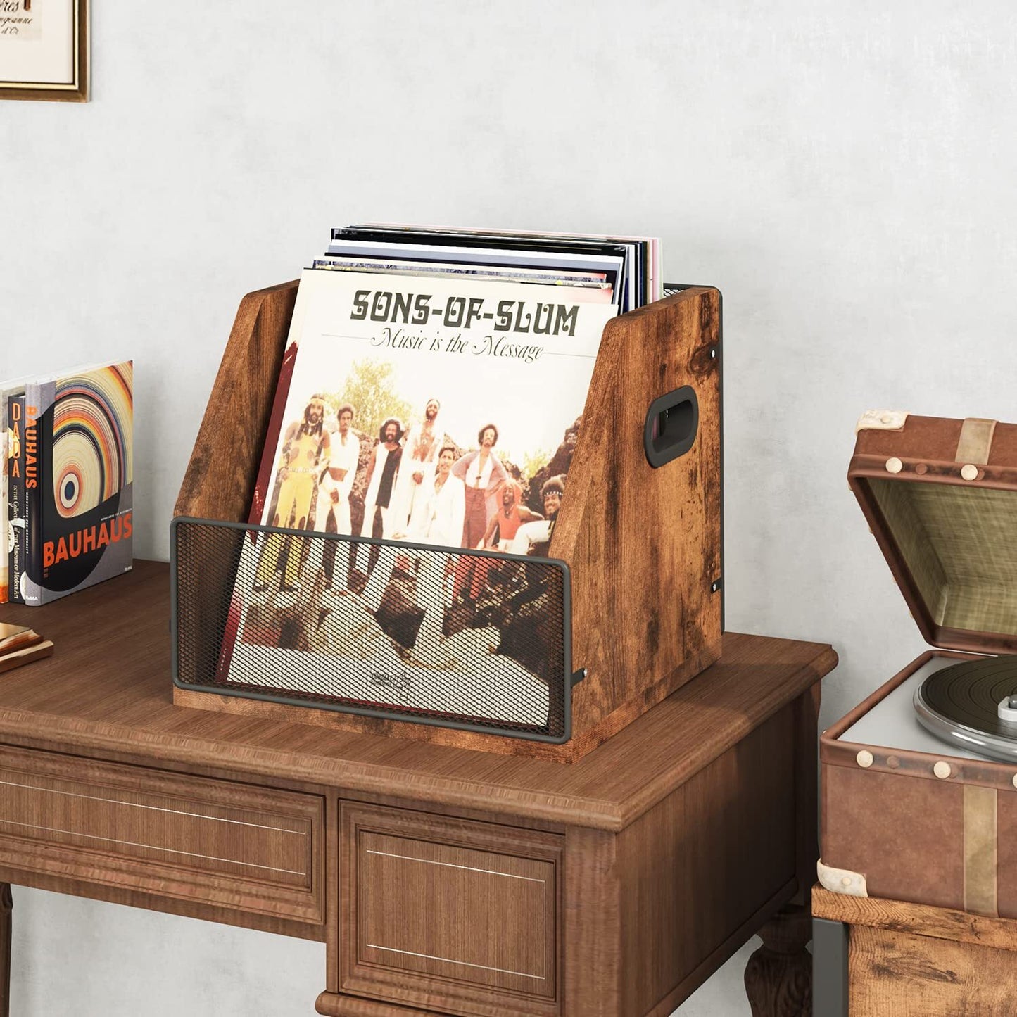 Vinyl Record Storage, Vinyl Record Box Case Crate, Vinyl Record Album Holder,...