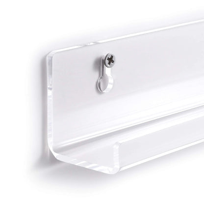 Vinyl Record Holder Wall Mount 12'' Album Shelve Record Holder , Easy Install Acrylic Vinyl Display Shelf in Office Home,6 Pcs