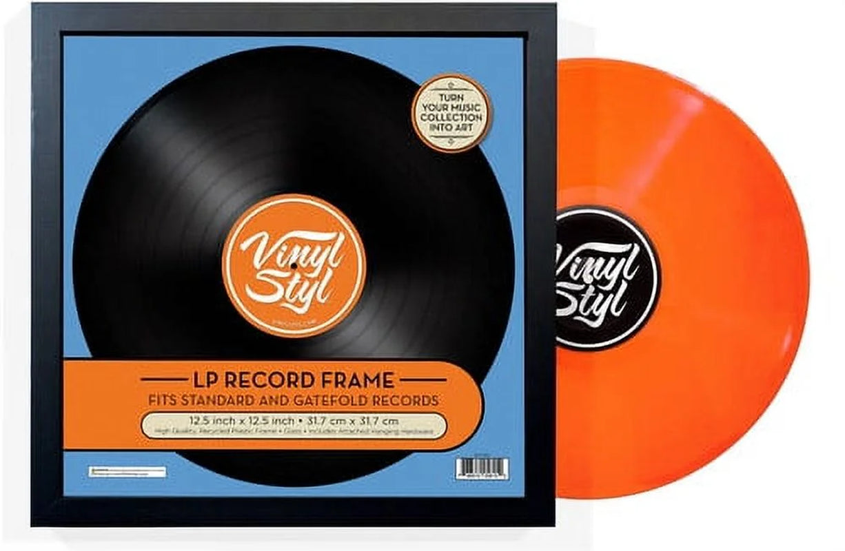 Vinyl is Art! 12-Inch Vinyl Record Display Frame, Wall Hanging, Black