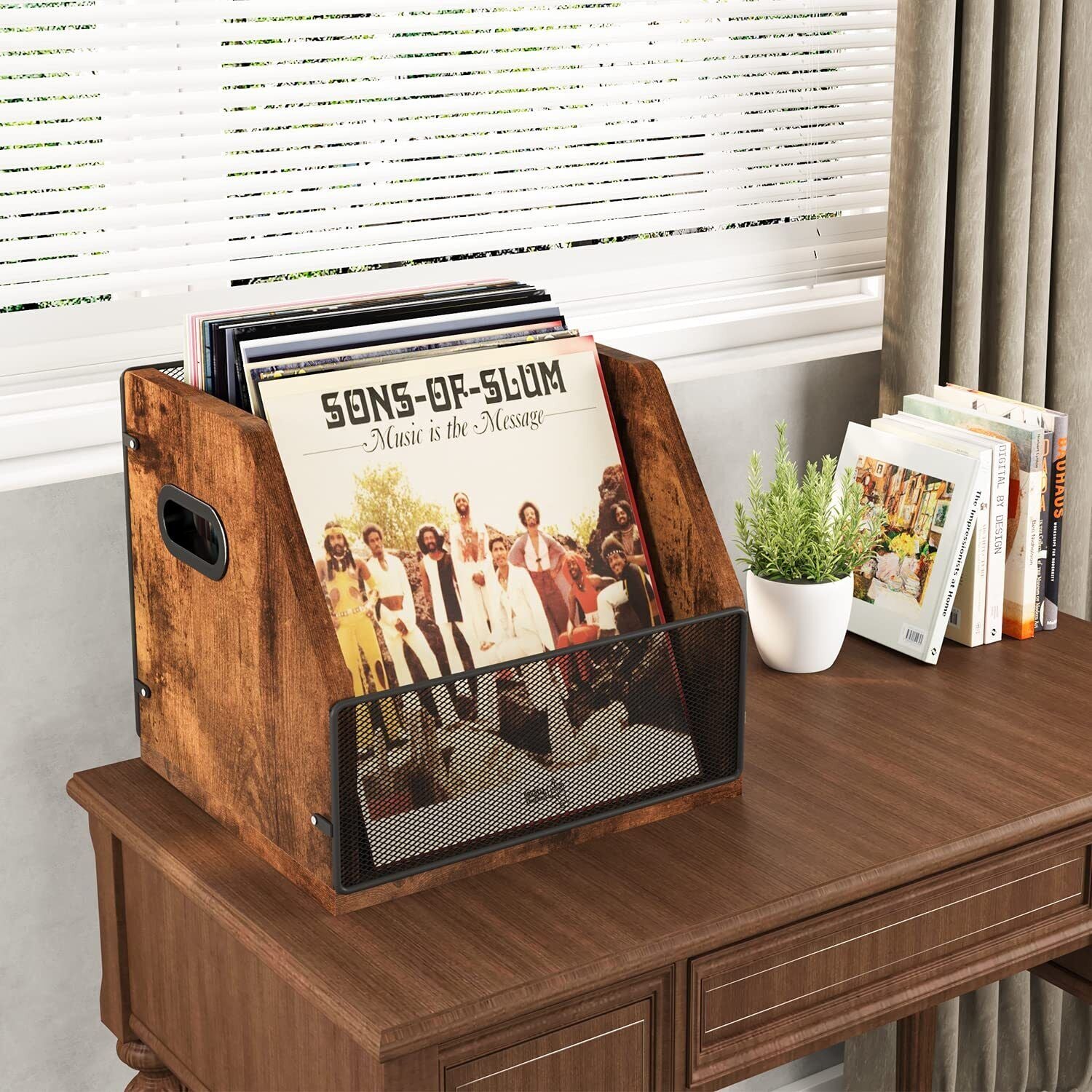 Vinyl Record Storage, Vinyl Record Box Case Crate, Vinyl Record Album Holder,...