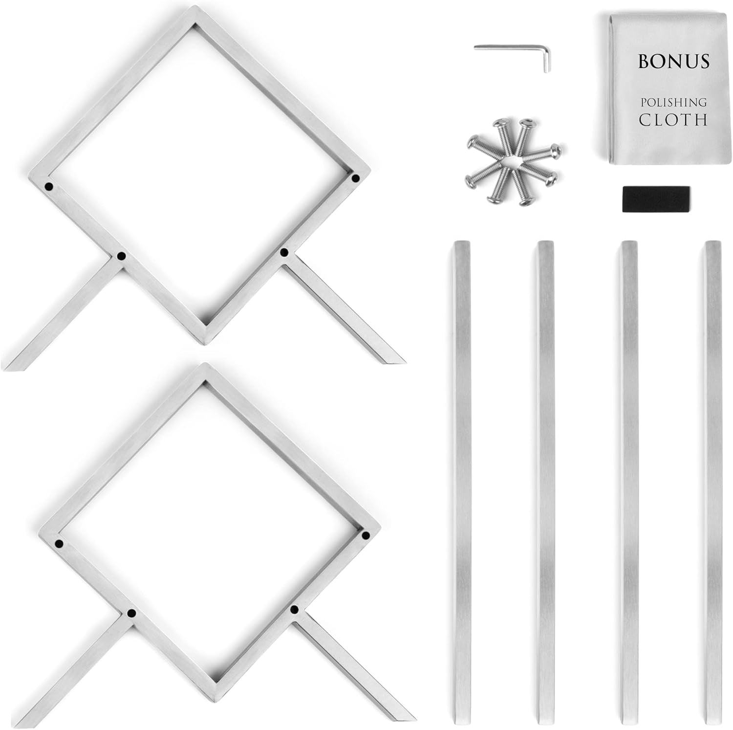 Vinyl Record Storage Rack - Camden Vinyl Record Holder - Vinyl Storage Rack - Record Stand for LP Storage - Vinyls Organiser - Vinyl Album Storage 70Lps Books Magazines Albums (Silver)