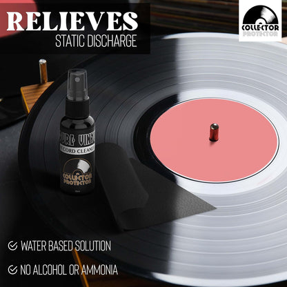 Vinyl Record Cleaning Kit - Complete 7-In-1 Vinyl Record Cleaner Solution Set